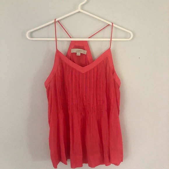 LOFT Flowy Coral Top - Picture 4 of 5